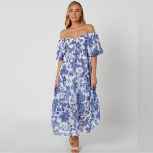 Minkpink Floral Off-Shoulder Dress